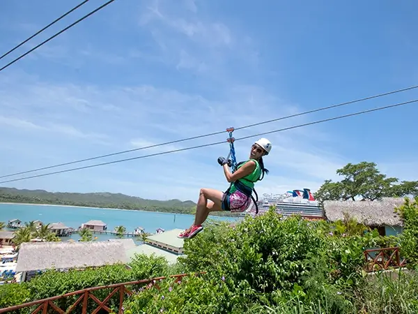 Zip-wire in the Caribbean