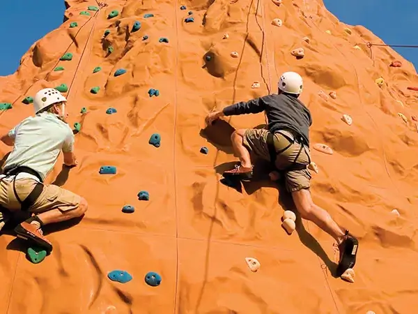 Climbing wall on board an NCL ship