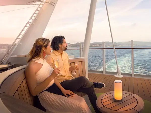 Couple relaxing on deck - P&O Cruises