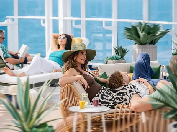 Couple relaxing on a Princess cruise