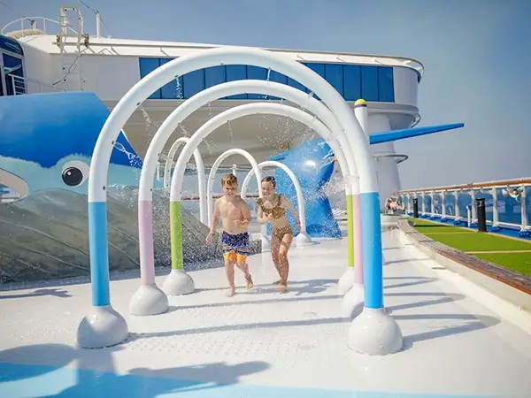 Kid's playing in the Princess Cruises kid's zone