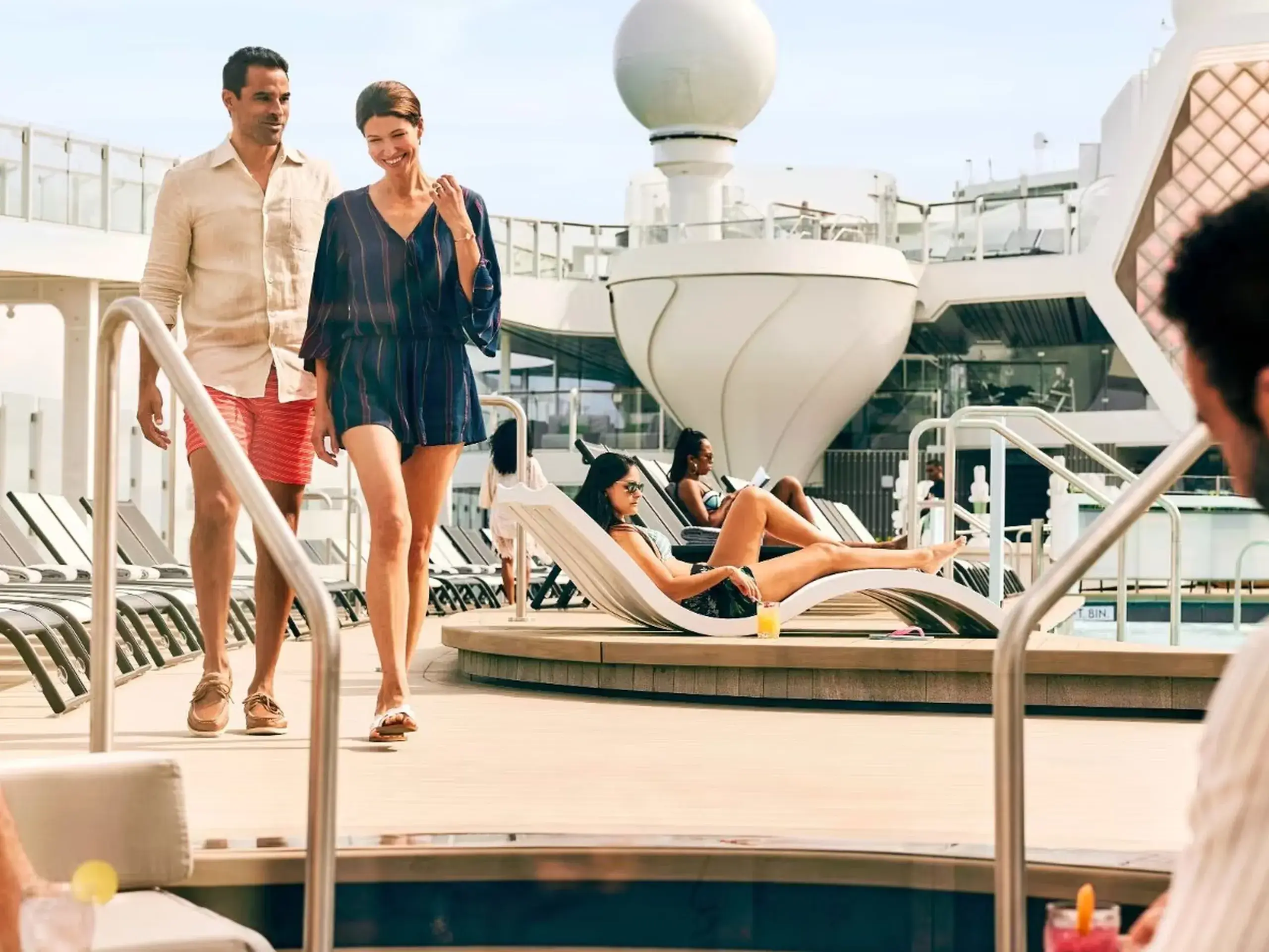Relaxing on deck