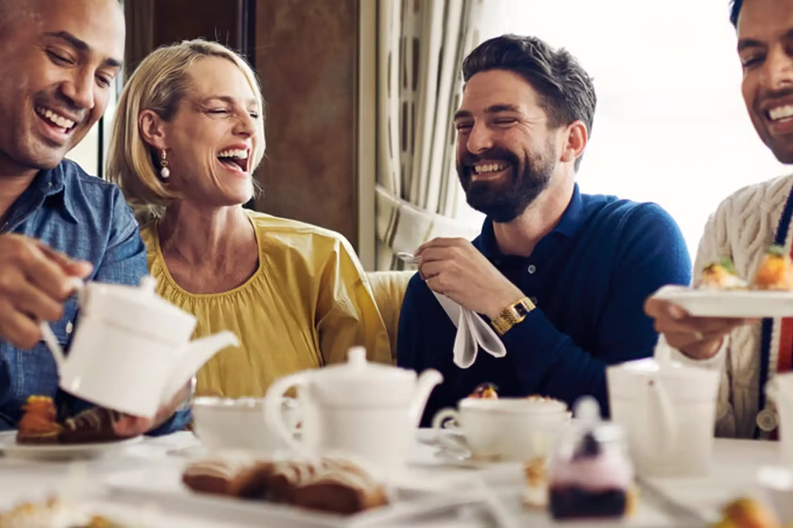 Enjoy Afternoon Tea onboard one of the four Queen's