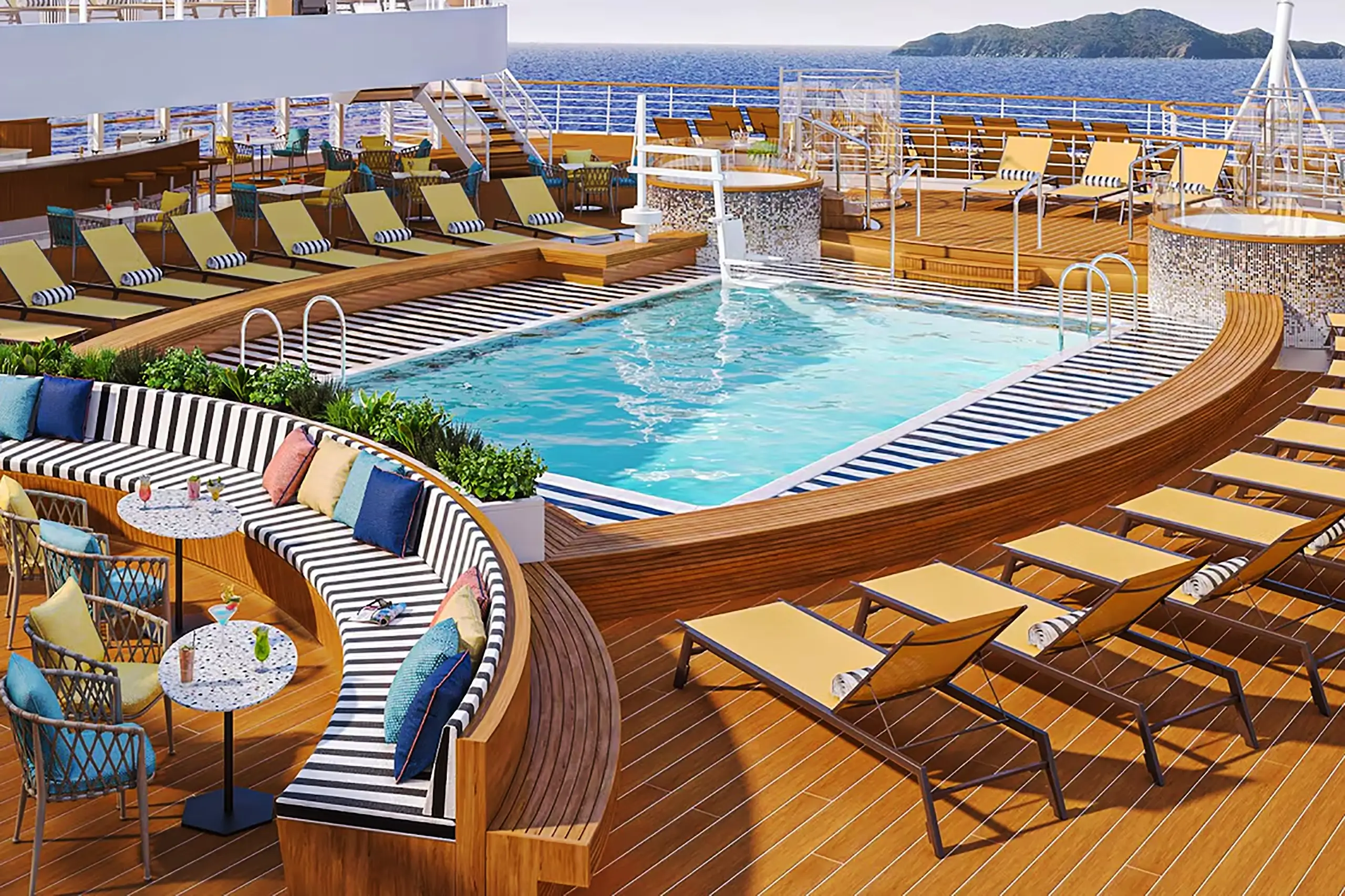 The deck onboard Queen Anne