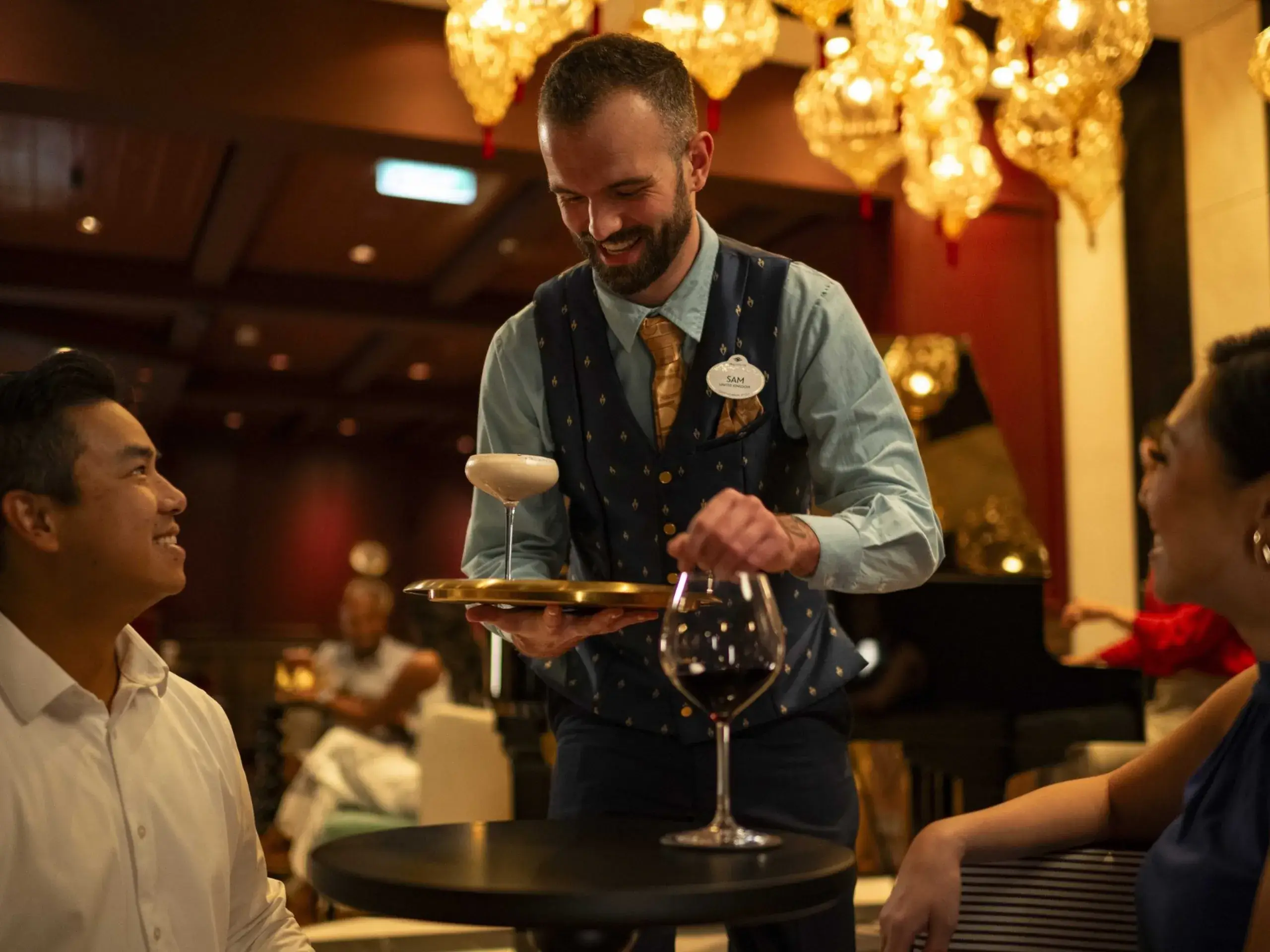 Enjoy a romantic night out for two in one of the many on board bars