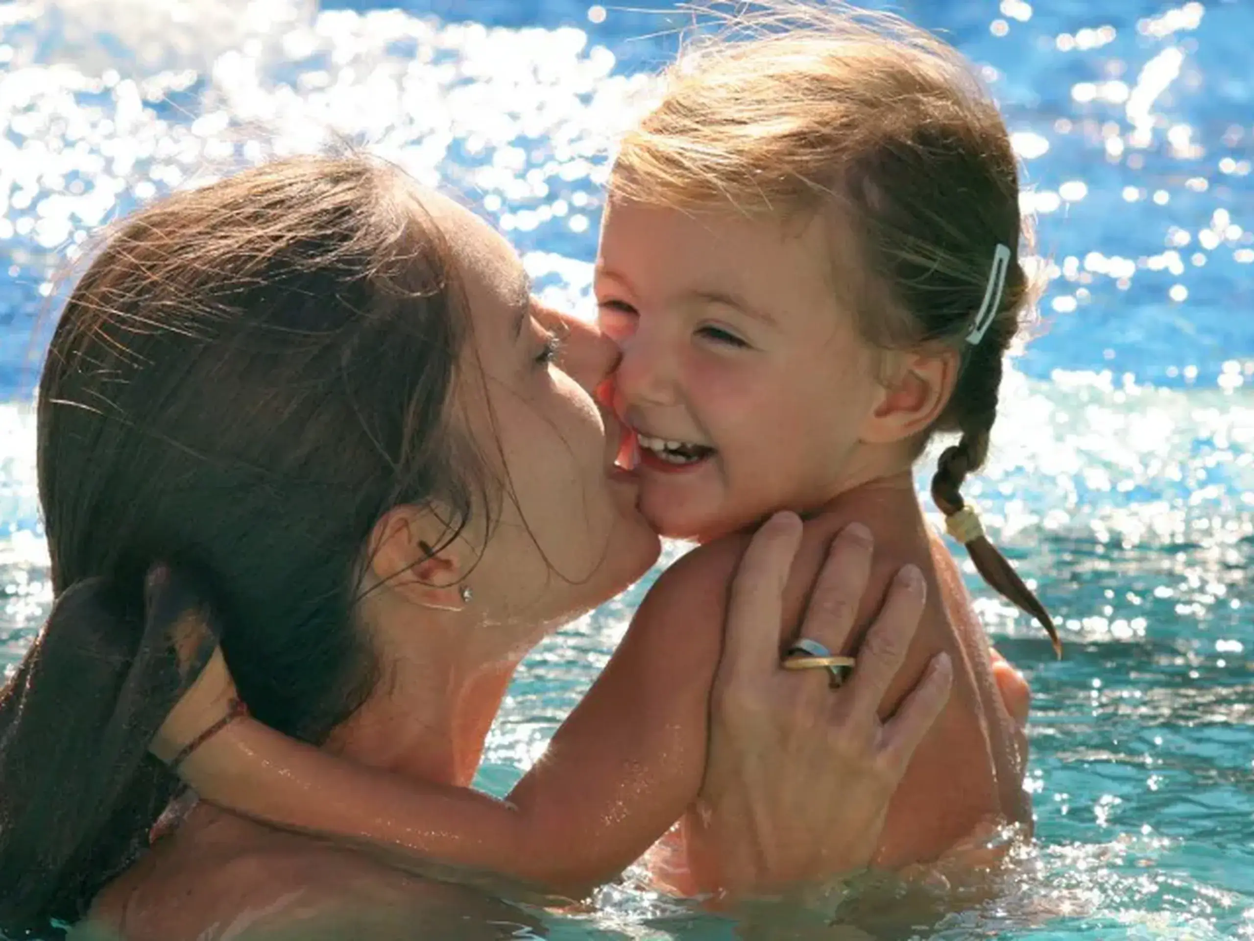 Family fun in the pool