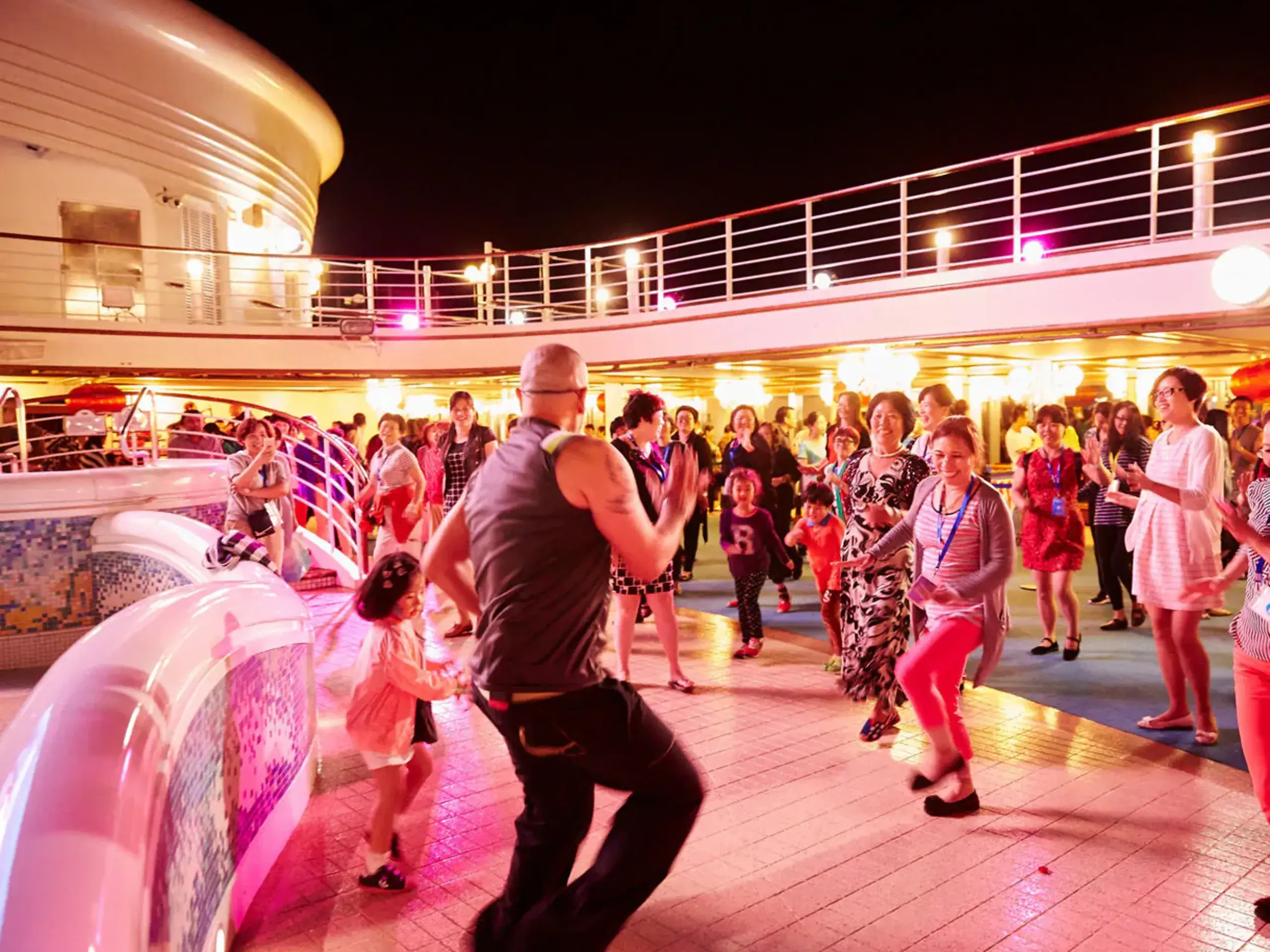 Enjoy a dance class on deck