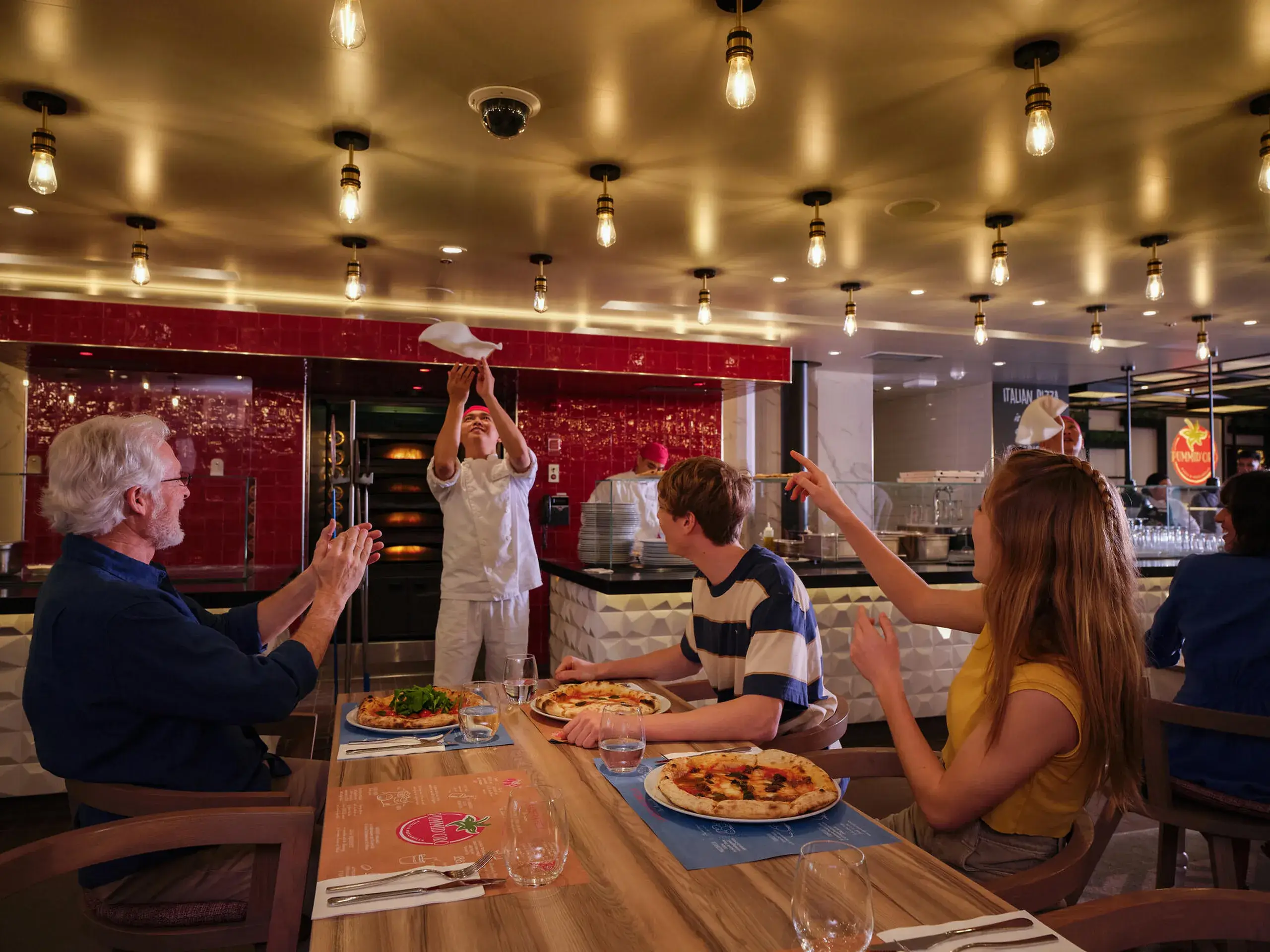 Authentic Italian pizza at the Pummid’Oro Pizzaria