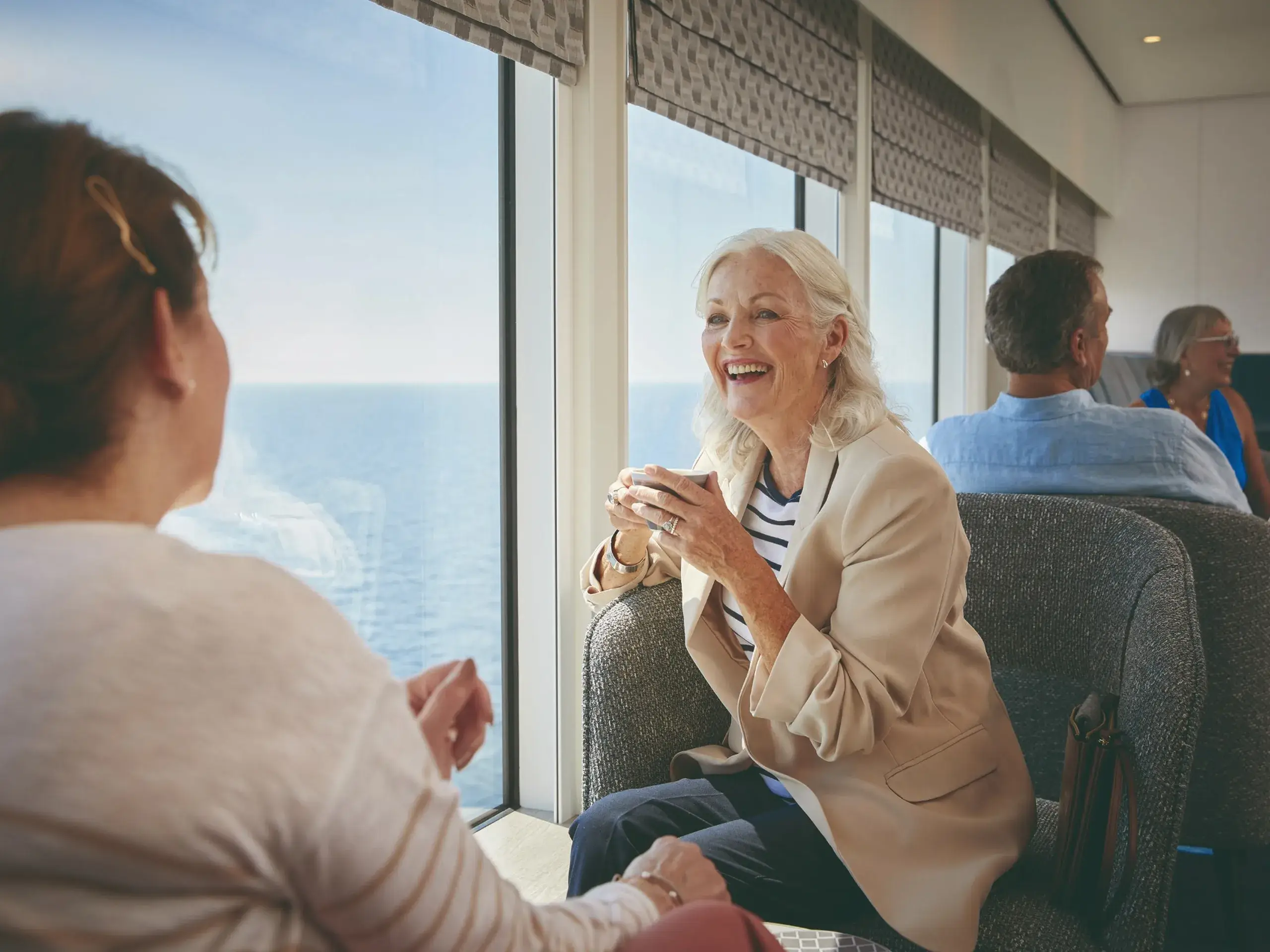 Relax with a coffee in the Britannia Lounge