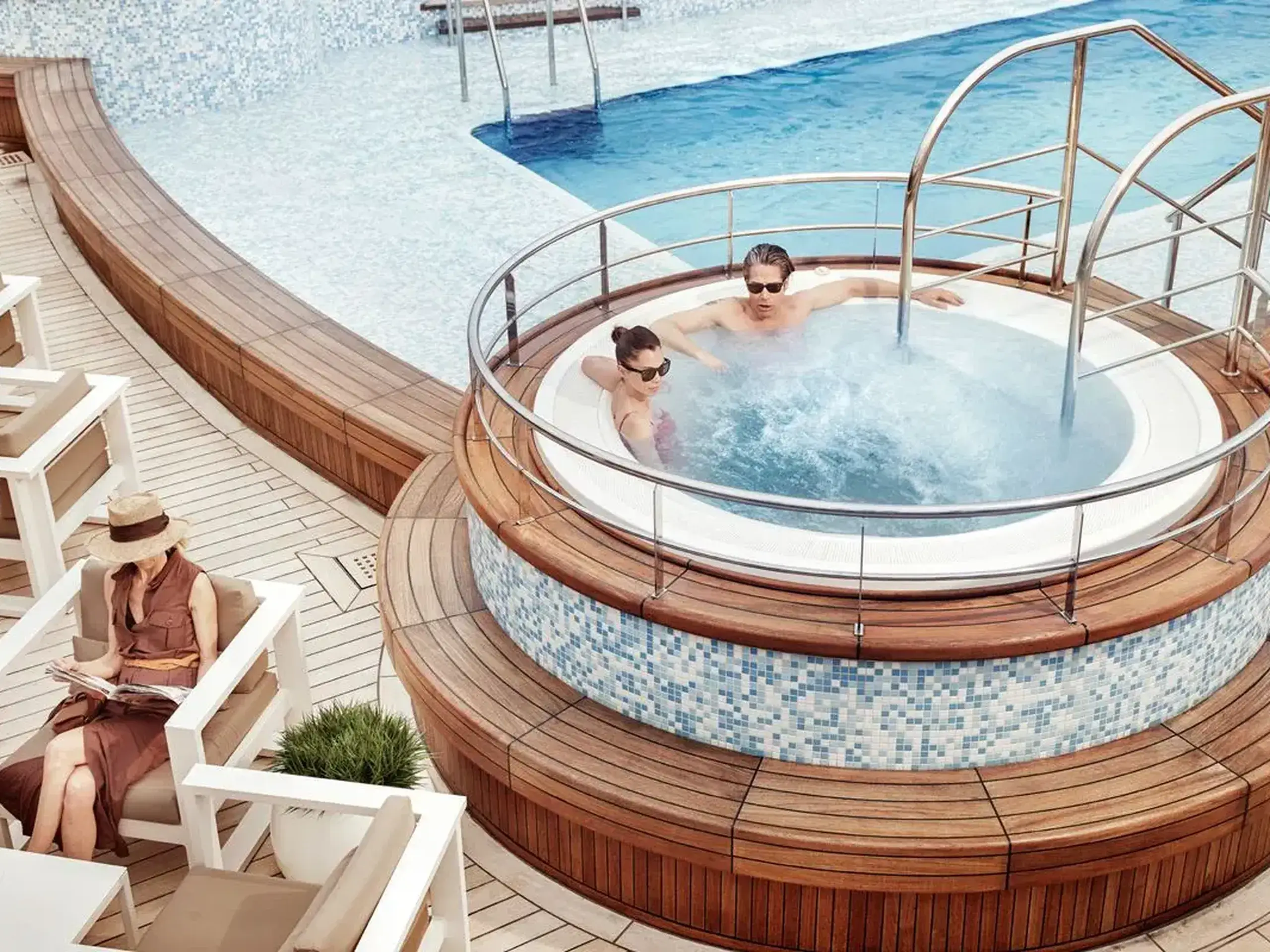 Soak in the hot tub