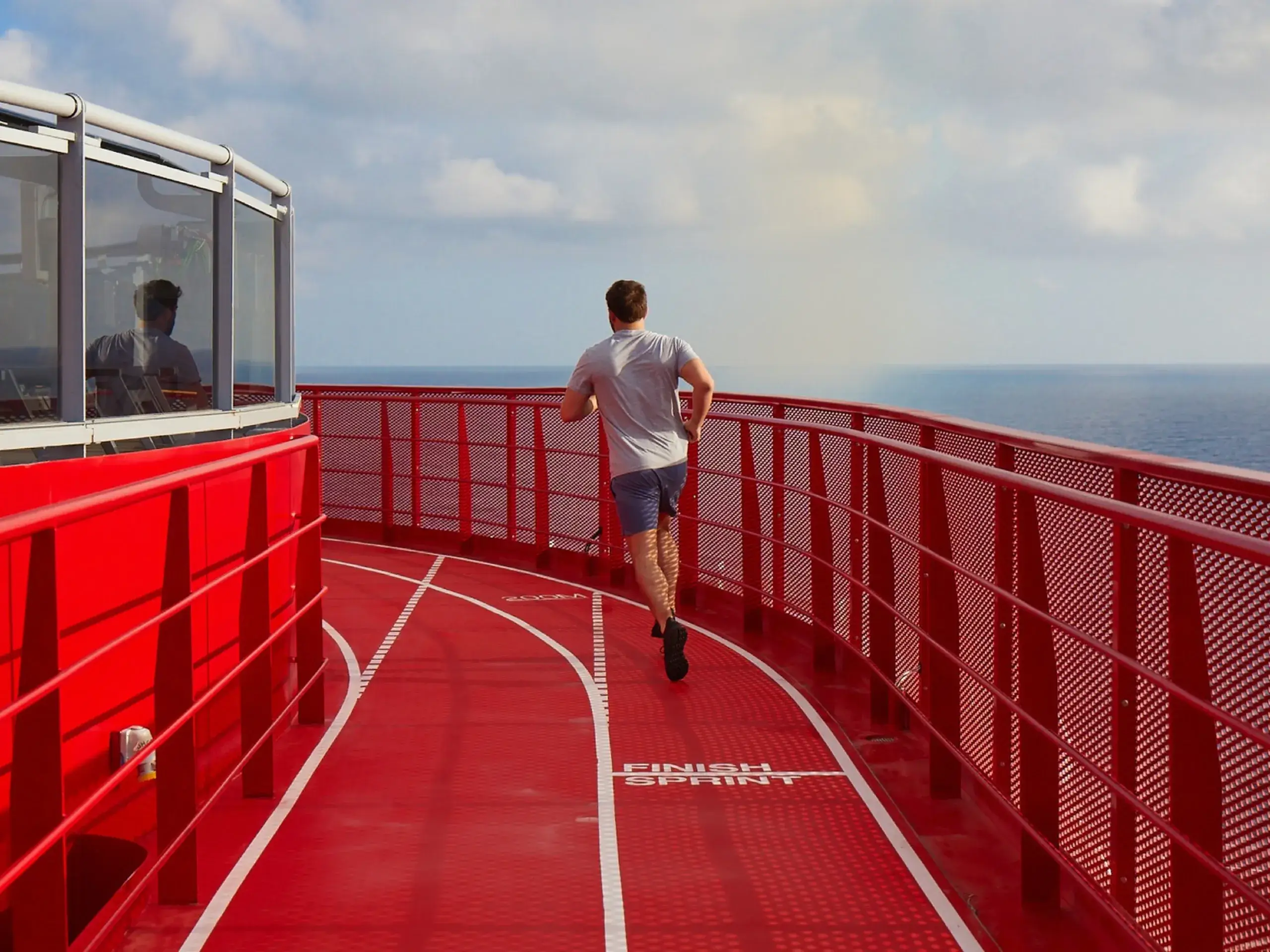 Work off the calories on the deck running track