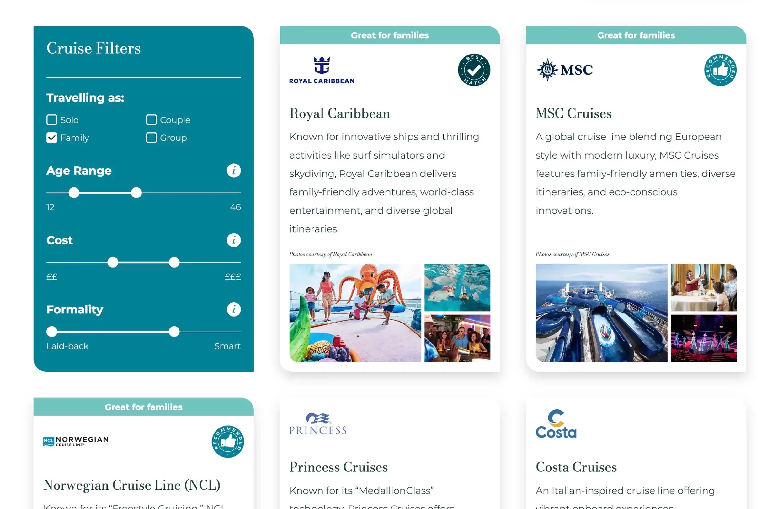 Try our Cruise Matchmaker