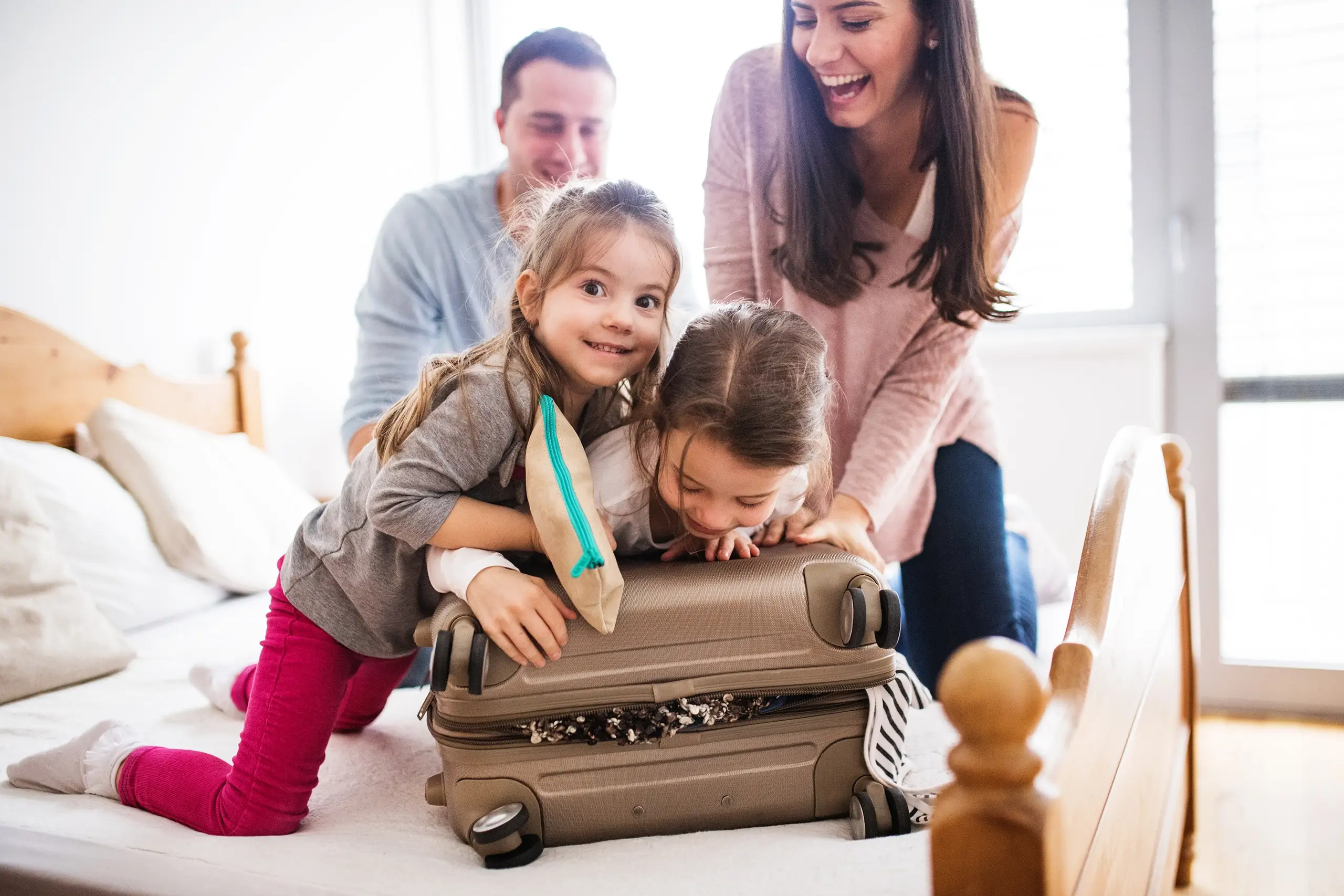 Family packing for a cruise